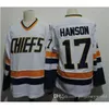 MIT Hanson Brothers Charlestown Mens 16 Jack Hanson 17 Steve 18 Jeff # 7 Dunlp 1 Lemieux 3 Assassino Slap Tiro Filme Jerseys