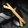 Gafas de sol Classic Bamboo Wood Design Men Men Women Cubo Mirror Gafas de sol retro Uv400 ShadessungLasses