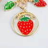 Cartoon Wassermelone Zitrone Erdbeere Sommer Obst Getränke 3D Metall Schlüsselanhänger für Frauen Schlüsselanhänger Tasche Pendent Paar Geschenk Airpods