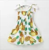 Vestidos de meninas Crianças roupas de girassol bebê vestidos A-line vestidos limão abacaxi infantil infantil vestido sem cinto de vestido recém-nascido Roupas B36