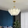 Pendant Lamps Modern Simple Decor Pearl Feather Glass Chandelier Luxury Living Room Lamp Bedroom Dining Kitchen Designer LightPendant