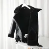 Womens Jacket med extra tjock varm och lammfj￤derrytare konstgjord p￤ls 220812