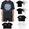 Erkek Tişörtleri Taç Bayrak Baskı Amerika Ins Marka Tişörtleri Yuvarlak Tee Baskılı Kısa Kollu Moda High Street