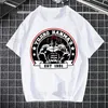 T-shirts masculins Fighter anime baki t shirts imprimement o-cou à manches courtes pour hommes yujiro hanma grappler chemise hip-hop huile de qualité hommes