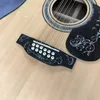 12 String D45 Série Full Abalone Inclaid Black Finger Acoustic Guitar