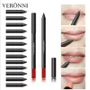 Peronni Lip Liner карандаши, кремовый карандаш для лайнера для губ, длительный протягивающий лайнер с мастерцами, матовой гладкой и мягкой, несухой, простой в использовании, жестокость