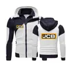 Jackets masculinos Midnight Star Excavador JCB Autumn Moda Moda Blocking Zipper Sorto com capuz de capuz Cardigan Topsmen