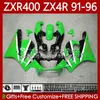 Green black OEM Body For KAWASAKI NINJA ZXR 400 CC ZX-4R ZX4R 91-96 Bodywork 138No.131 ZX 4R 400CC ZXR400 91 92 93 94 95 96 ZXR-400 1991 1992 1993 1994 1995 1996 Fairing Kit