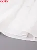Ootn Sexy Cotton Hollow Out vestidos brancos de verão elegante manga de manga de sopa de boraco