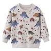 Skoki mierniki chłopców dziewczęta dinozaury bluzy jesienne wiosna bawełniane ubrania dziecięce sprzedaż sportów dla dzieci koszule z kapturem 2110338w