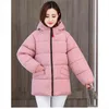 Vinterpund Fat Jacket Women New 8xl Loose Red Cotton Coat Fashion Hooded Thick Warm Down Cotton Coat L220730