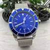 fashion reloj orologio Mens Watches 46MM Automatic Watch Stainless Steel Mesh Bracelet Wristwatches montre de luxe designer high quality