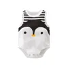 Lato Babies Krótki Dom Zestaw Bez Rękawów Body Zwierząt Born Baby Boy Bawełna Śmieszne Swimsuit Body Girl Costume 220425