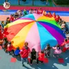 Happymaty 2m/3m/3.6m/4m diámetro de diámetro Rainbow Rainbow paraguas para paraca