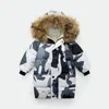 Down Coat Children Jackets Coats Fur Baby Boys Girls Outerwear Clothes Parkas Winter Autumn Long Snowsuit Padded Puffer Warm 2022