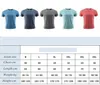 2024 Designer absorbant et respirant LL Citrons Hommes Chemises d'extérieur Nouveau Fitness Gym Football Football Mesh Back Sports T-shirt à séchage rapide Skinny Dfyert TT