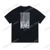 22ss Hommes Designers t-shirts tee Waterfall letter print manches courtes Crew Neck Streetwear noir blanc xinxinbuy XS-L