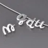 Chaînes Lettres minuscules Colliers pour femmes hommes chaîne en acier inoxydable bijoux cadeau tour de cou personnalité collier décoration sur le couchaîne