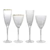 Vinglas Crystal Glass Golden Side Nordic Creative For Champagne Transparent Personlig hamrad bägge Hem Barwine