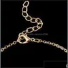 Anklets Jewelry Girl Fashion Simple Heart Ankle Bracelet Chain Beach Foot Sandal C00021 Smad 518 T2 Drop Delivery 2021 Nyypz