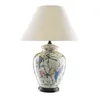 Coral Flower and Bird Ceramic Table Lamp Hand-Painted Ceramic Table Lamp Crack Glaze Living Room Table Lamp H220423