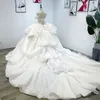 Gorgeous Ball Gown Wedding Dresses Off Shoulder Lace Appliques Vestido De Noiva Sparkling Beading Tulle Bridal Dress