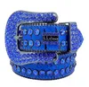 Ceintures de créateur de mode Femmes de haute qualité pour hommes de haute qualité Simon Rignestone Belt With Bling Rignestones Largeur 40 cm