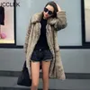 ICCLEK 2019 Long Day Imitation Mabinet Fur Automne Mink Mink Mink Women's Whole's Long Long Windbreaker T220716