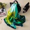 180 90cm Women Scarf Fashion Summer Silk Shawl Lady Wrap Soft Female Europe Designer Beach Bandanna Muffler Girl Pareo