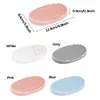 Silicone Soap Dishes Home Kitchen Bathroom Drainable Soaps Box Dormitory Portable Non-slip Soap Sponge Storage Holder Supplies BH6352 WLY