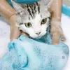 メッシュ猫のグルーミング入浴バッグ調整可能な猫ペットネイルトリミングのための洗濯バッグ
