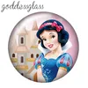 Princesa de Disney Elsa Ariel Blancanieves 10 piezas de 12 mm/18 mm/20 mm/25 mm Foto redonda Glass Cabochon Pulseras de espalda plana haciendo Findin3
