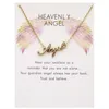 Letter Angel Pendant Angel Collarbone Short Necklace