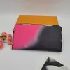 Gradient color zipper Wallet Women Designer Coin Purse Luxurys Fashion Leather Card Holder Wallets Lady Clutch Bags With Box