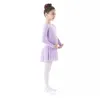 Dancewear Long Sleeve Gymnastics Practice Wear Purple Training Ballerina