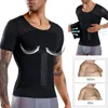 Shapers pour hommes Hommes Shaper Taille Entraîneur Tummy Control T-shirt Chemises de compression Perte de poids Sous-vêtements amincissants Abdomen Slim TopsMen's