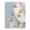 Hoop Huggie S'steel Koreańskie kolczyki 925 Srebrne kolczyki dla kobiet projektantka w kształcie litery U Plata de ley JewelleryHoop Odet22