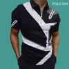 Abbigliamento da uomo Top oversize Polo da uomo traspiranti estivi con cerniera a maniche corte in fibra di poliestere con cerniera 220504