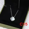 Classic designer Necklace Fashion Elegant Clover Necklaces Gift for Woman Jewelry Pendant Highly Quality 18 Color Box need extra cost