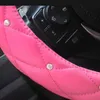 1pc Cubre Volante Car Mujer Leuke stuurwielomslag voor meisjes Rhinestone auto accessoires interieur vrouw lederen coprivolante J220808