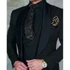 Królewski But Butterfly Jacquard Tuxedos wytłoczony trójwymiarowy wzór męskiej sukienki ślubnej Blazer Blazer Sukni