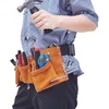 Adjustable Tool Wais Bag Children Real Leather Tool Belt Work Bag Garden Tools Screwdriver Storage Waist Bag For Children Adults