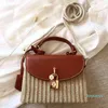 HBP Beach Bags Små Fresh Straw Woven Bag Summer Fairy Foreign Portable Messenger