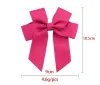 Mix Colors Bowknot High Quality Solid Grosgrain Ribbons Cheer Bow With Alligator Hair Clip Boutique Kids Hair Accessories Hairpin