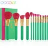 Docolor Makeup Brushesセット14PCSナチュラルヘアファンデーションブレンディングフェイスパウダーブラッシュアイシャドウメイクアップキット220527