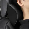 1PCS Luxury Leather Car Neck Pillow Memory Headrest Lumbar Cushion Supports For Audi A4 A6 Q5 Q7 cervical spine protection Auto accessories