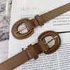 Belts Fashion Semicircle Buckle Pu Leather Brown For Women Jeans Pants Casual Belt Strap HolographicBelts