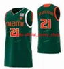 Collège NCAA Hurricanes Basketball Jersey 4 Keith Stone 5 Harlond Beverly 10 Dominic Proctor 11 Anthony Walker cousu sur mesure