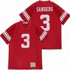 C202 Heritage Hall 3 Barry Sanders High School Jersey Men respirável Equipe de algodão puro cor de bordado vermelho e costura de boa qualidade