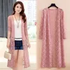 Summer Sun Protection Clothing Cardigan Female Cardigans Long Sleeve Women Lace Coat Jacket Ladies Shawl Outerwear 220726